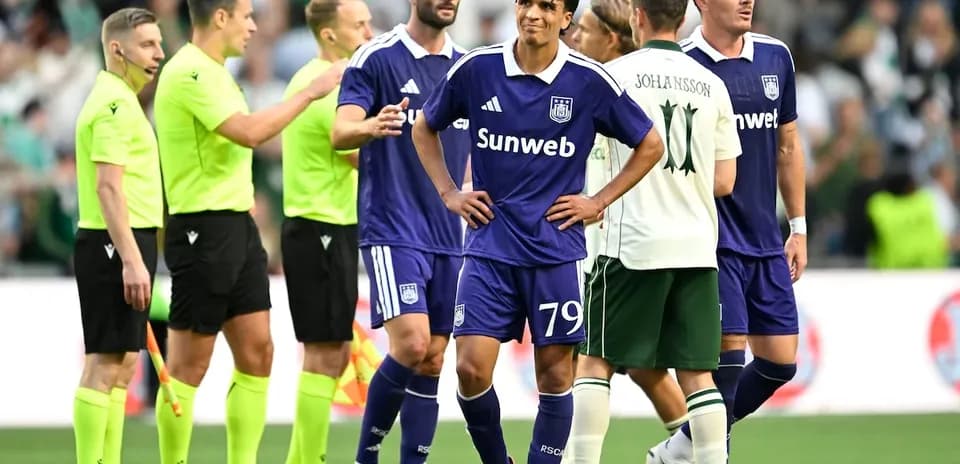 Anderlecht players during Europa League match