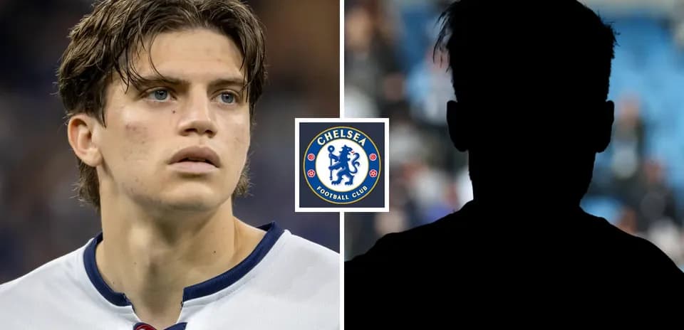 Player portrait next to Chelsea FC logo