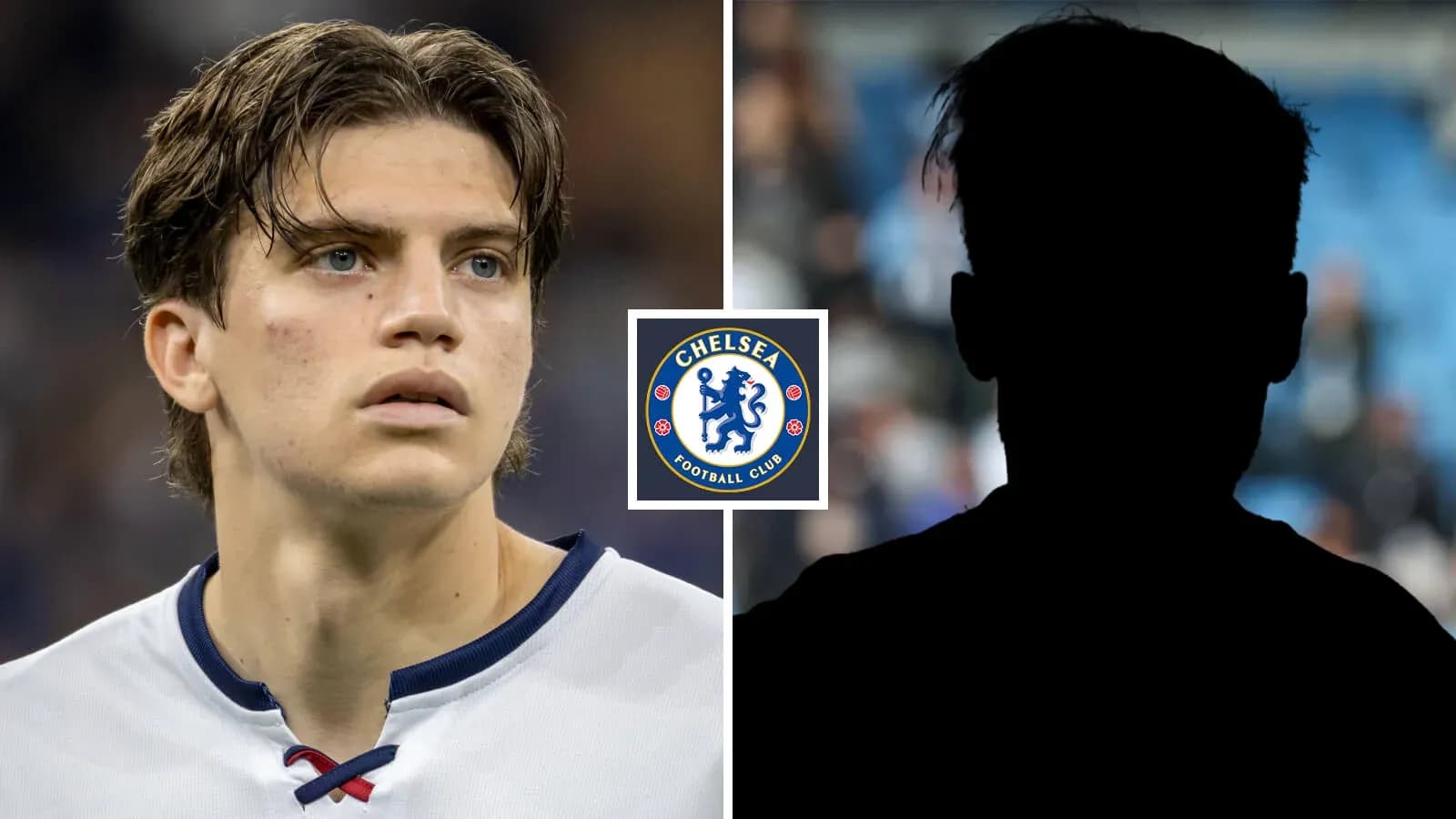 Player portrait next to Chelsea FC logo