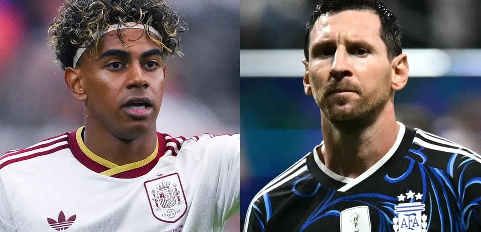 Two football players from Spain and Argentina