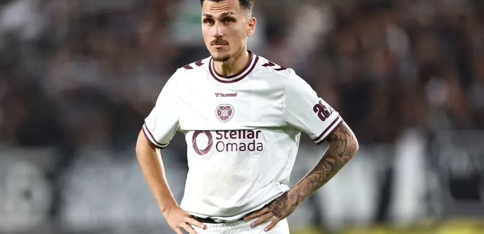 Heart of Midlothian player during UEFA match