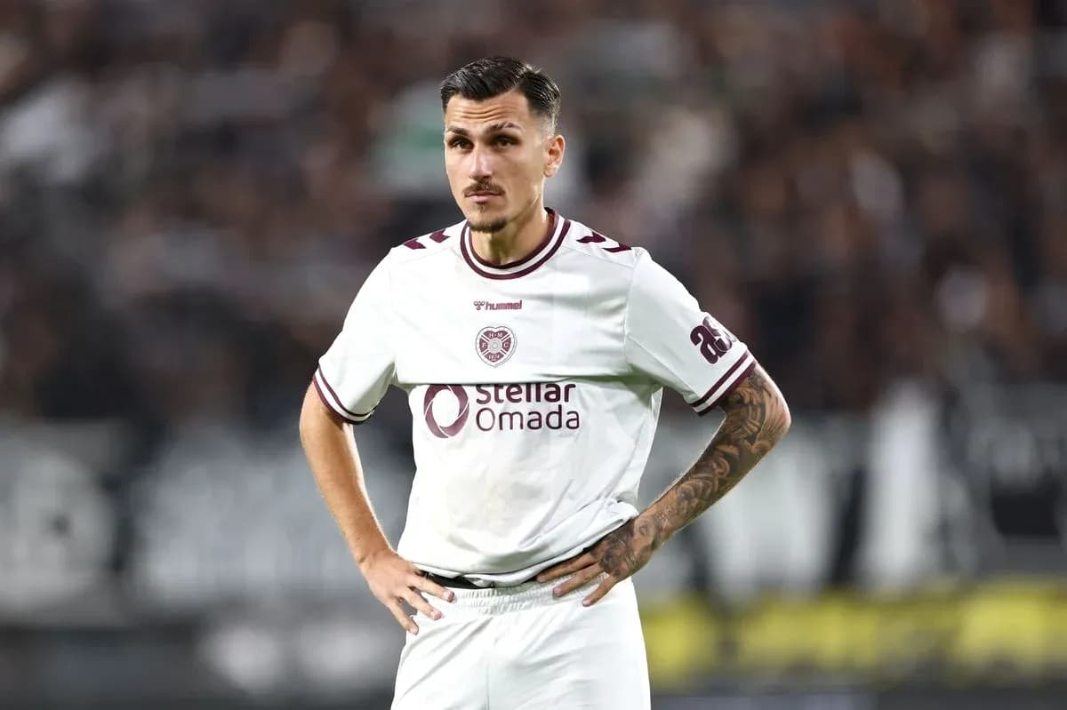 Heart of Midlothian player during UEFA match