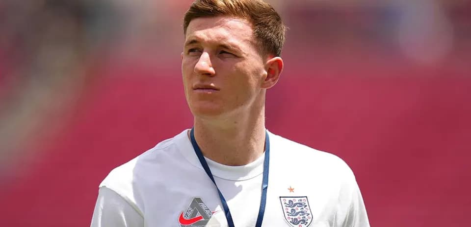 Player in England kit during warm-up before match