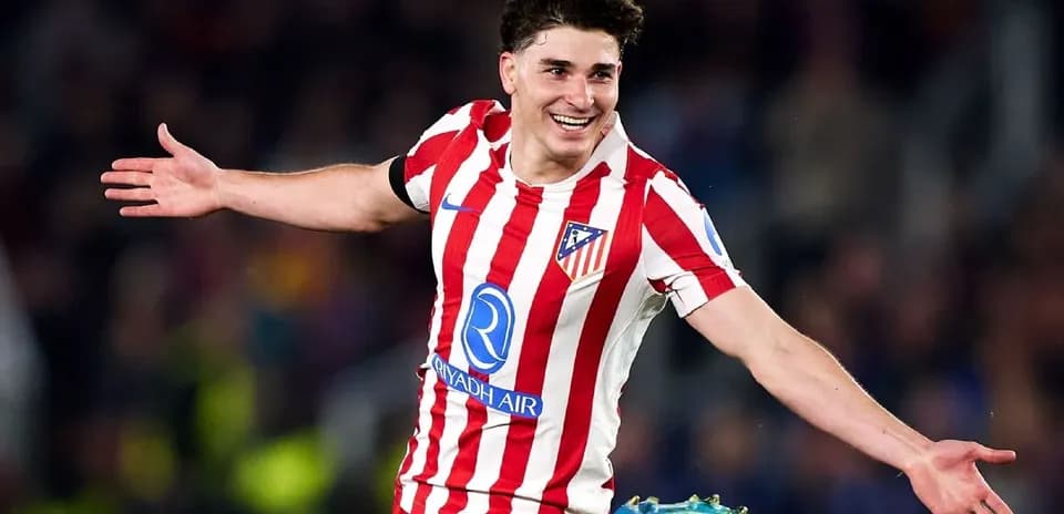 Atletico Madrid player celebrating a goal
