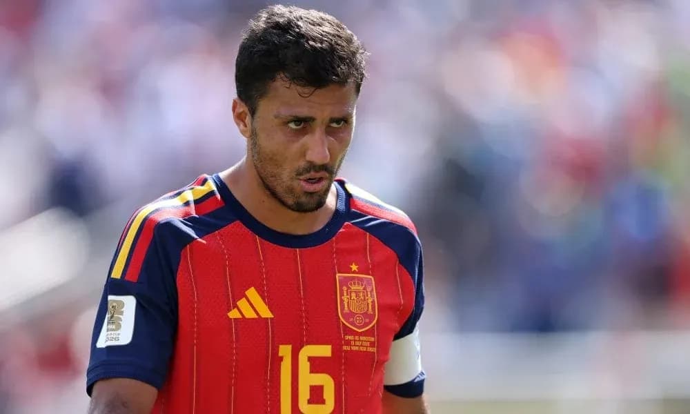 Player wearing Spain jersey during match