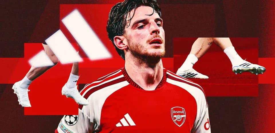 Arsenal player wearing kit with Adidas logo