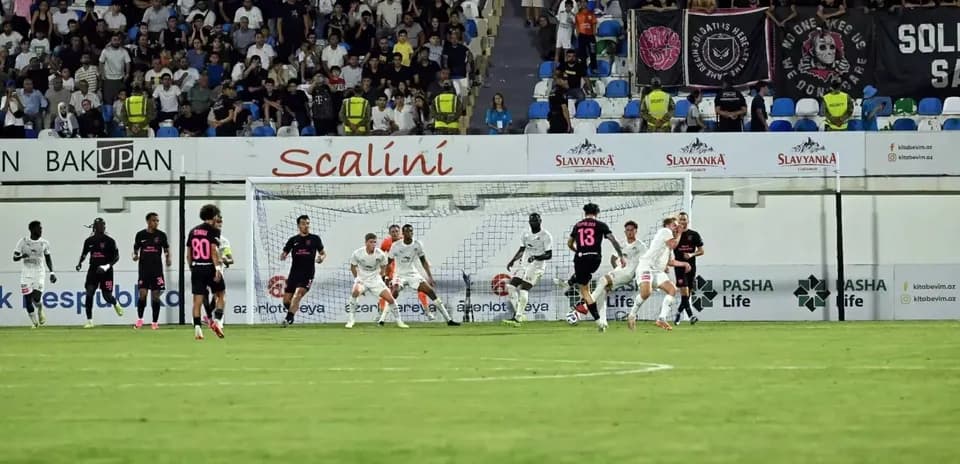 Players in action during Slovan Bratislava match
