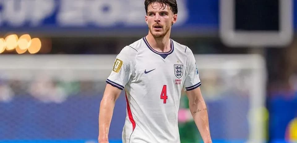 Player wearing England jersey during match