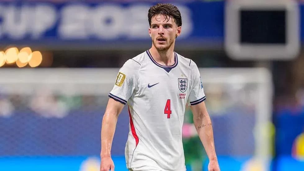 Player wearing England jersey during match