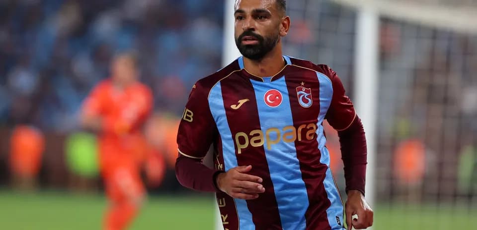 Trabzonspor player running during UEFA Europa League match