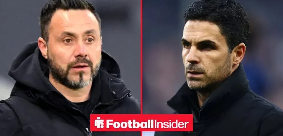 Two football managers looking serious on the sidelines