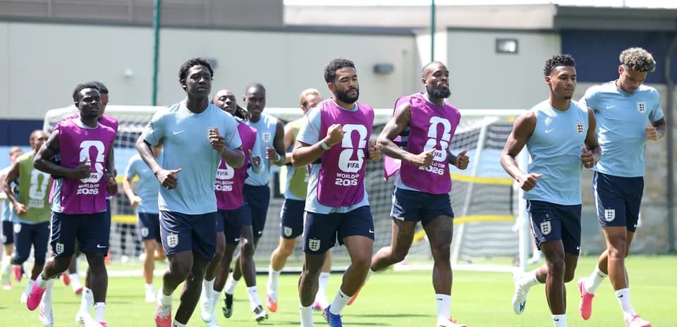 Players jogging during training session for FIFA World Cup 2026