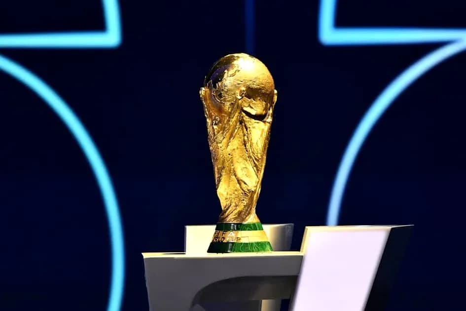 FIFA World Cup trophy on display