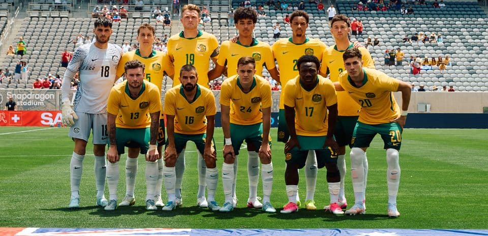 Australia national team posing before match