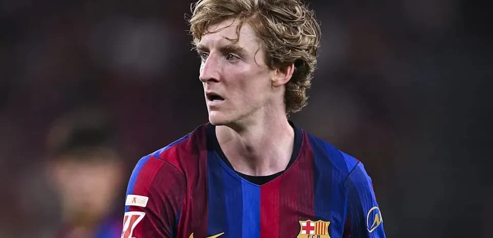 Barcelona player during a match on the field