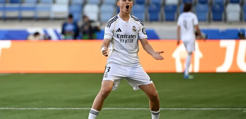 Player celebrating on the field during a match