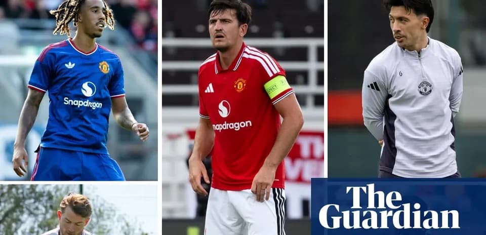 Four Manchester United players in various training scenarios