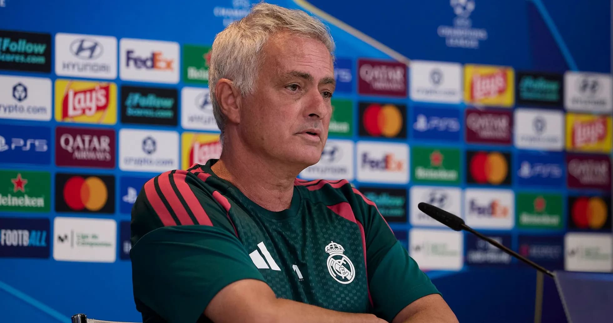 Manager speaking at UEFA Champions League press conference