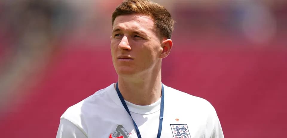 Player wearing England kit before a match