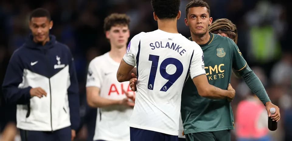 Players shaking hands after the match