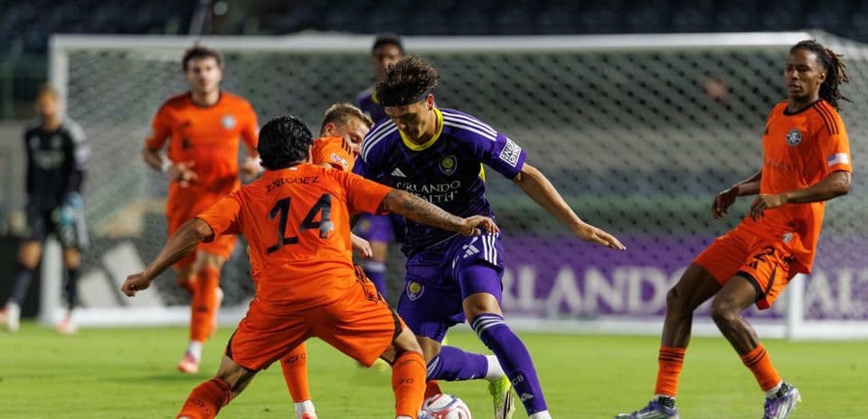 Huntsville City vs Orlando City II match action
