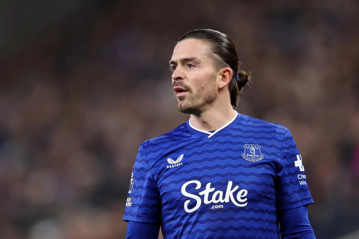 Player in blue Everton kit during match
