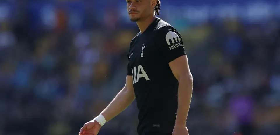 Player walking on pitch during match for Tottenham