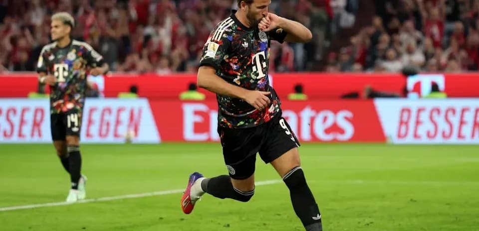 Player celebrating after scoring a goal during match