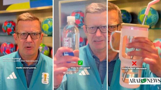 FIFA official explaining allowed and prohibited items