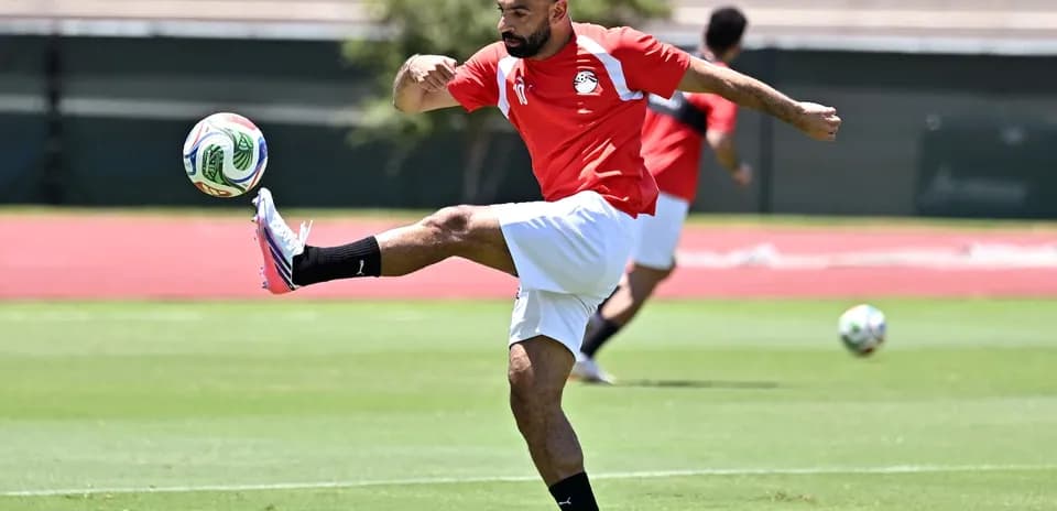 Egyptian player practicing during training session