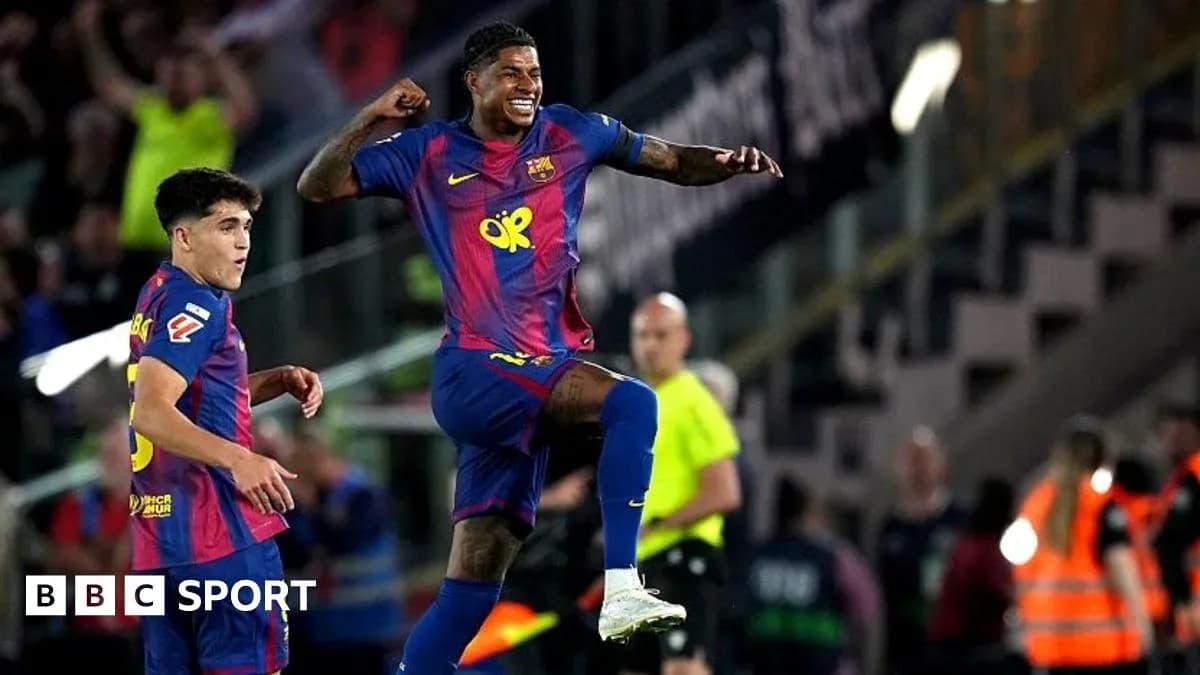 Barcelona players celebrating during a match