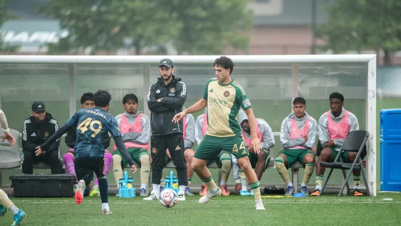 Philadelphia Union II player dribbling against Atlanta United II