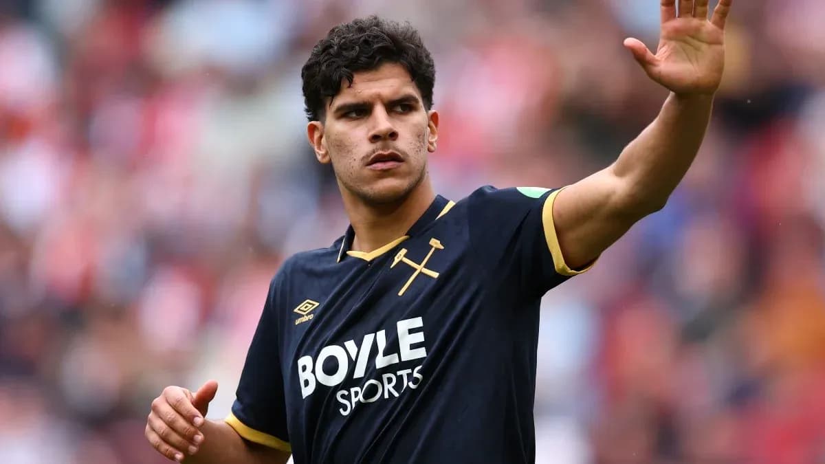 Player gesturing during a football match