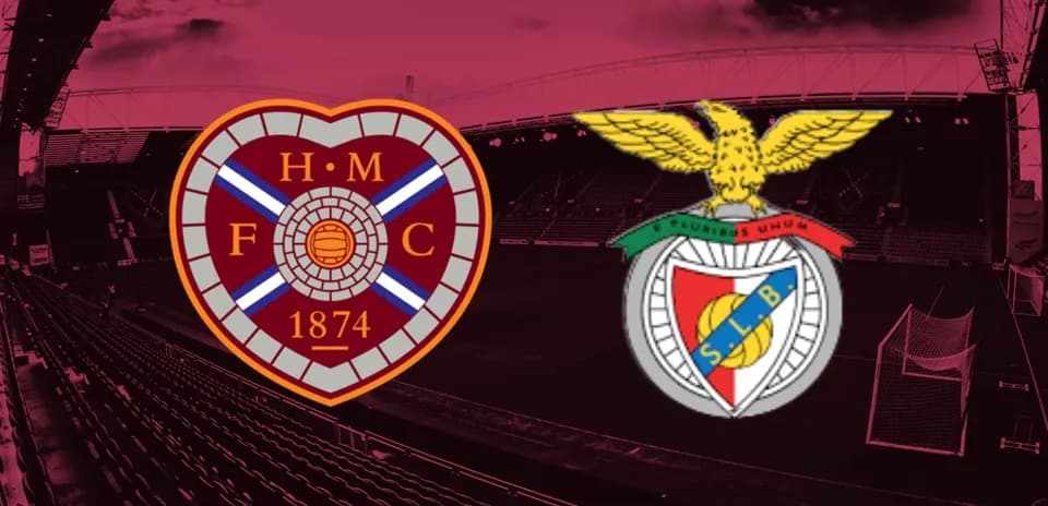 Heart of Midlothian and Benfica logos
