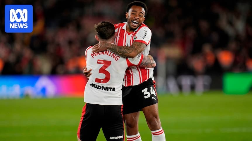 Two players celebrating after a match