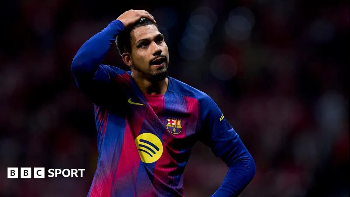 Barcelona player showing frustration during match