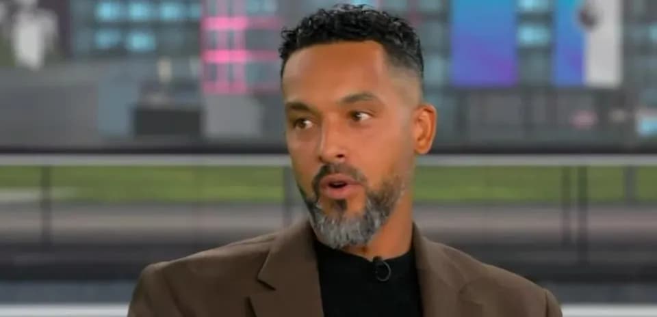 Sports analyst speaking during a broadcast segment