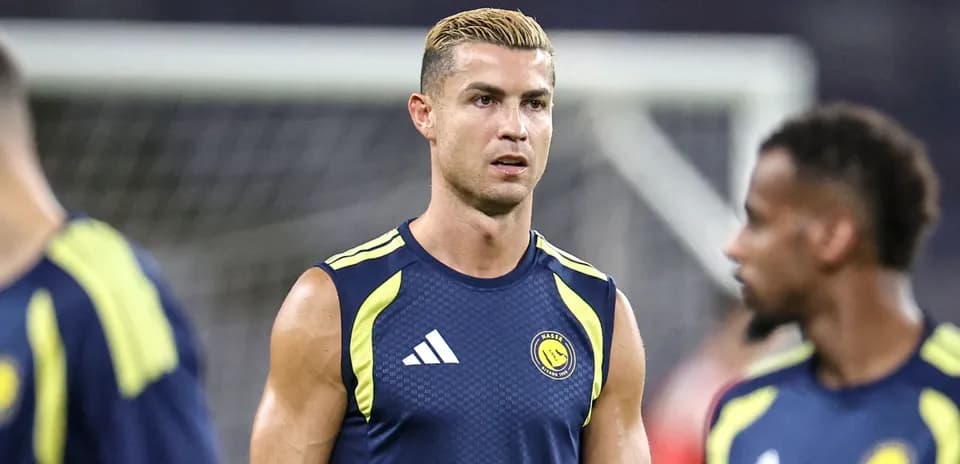 Cristiano Ronaldo during training session with teammates