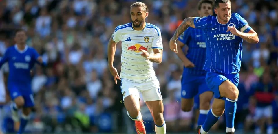 Leeds player running with the ball during match