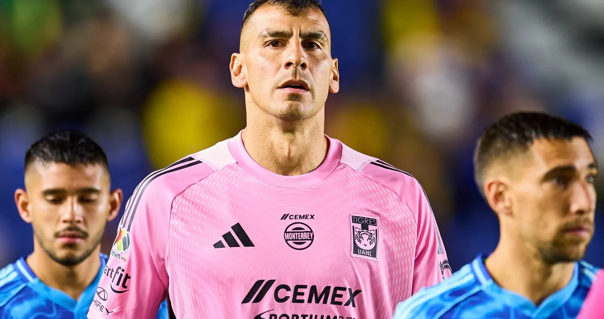 Tigres UANL goalkeeper before Liga MX match