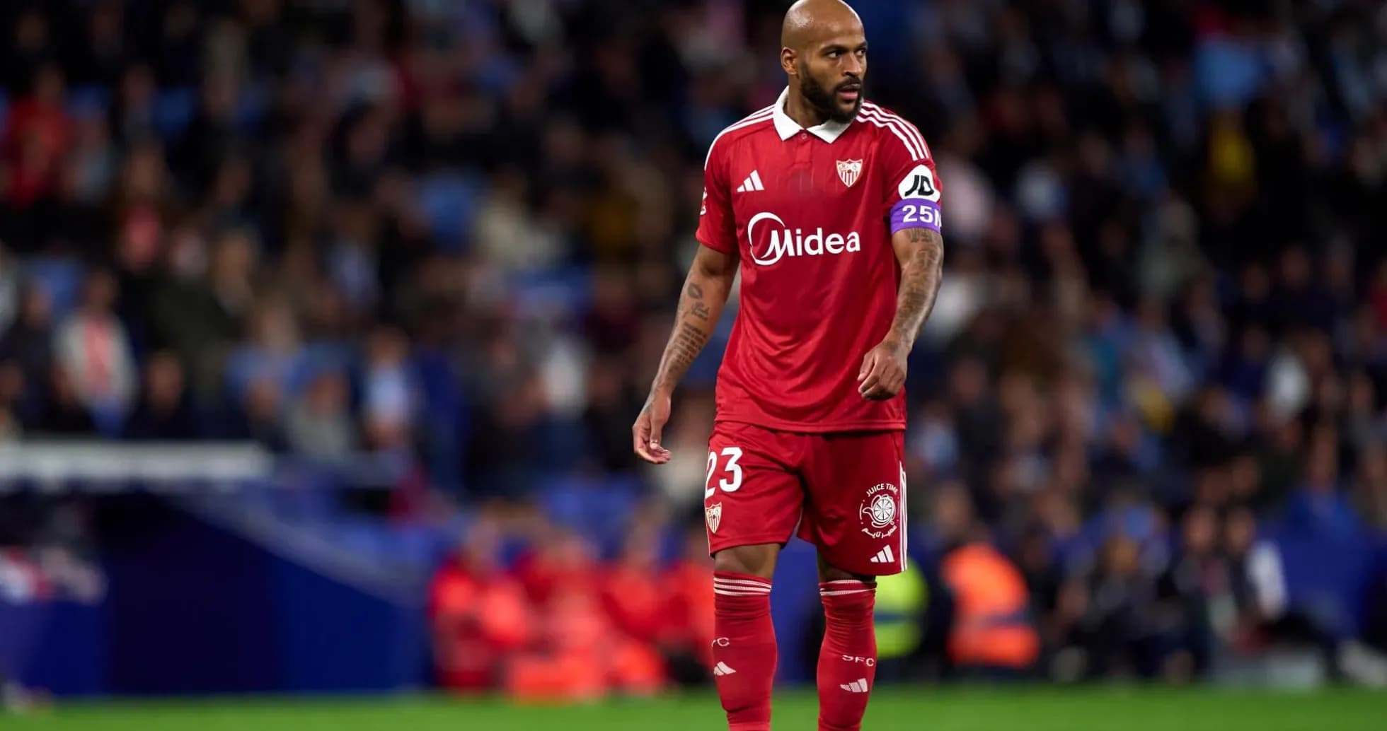 Sevilla player in action during La Liga match