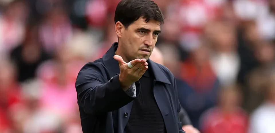 Manager gesturing during a football match