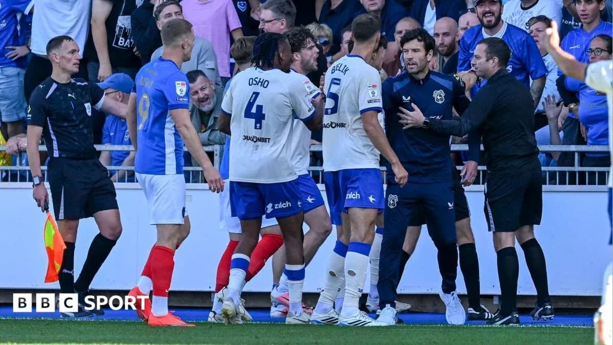 Players and officials arguing during a match incident