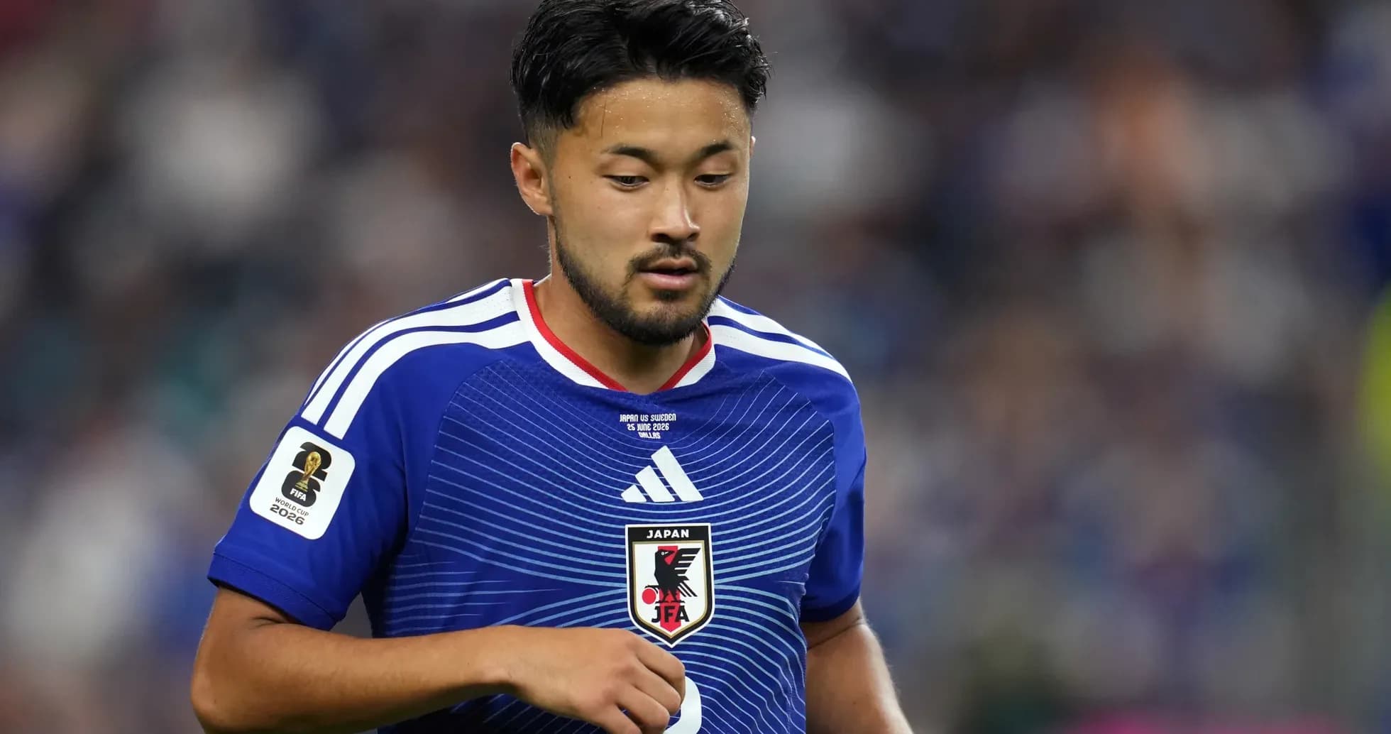 Player wearing Japan jersey during match action