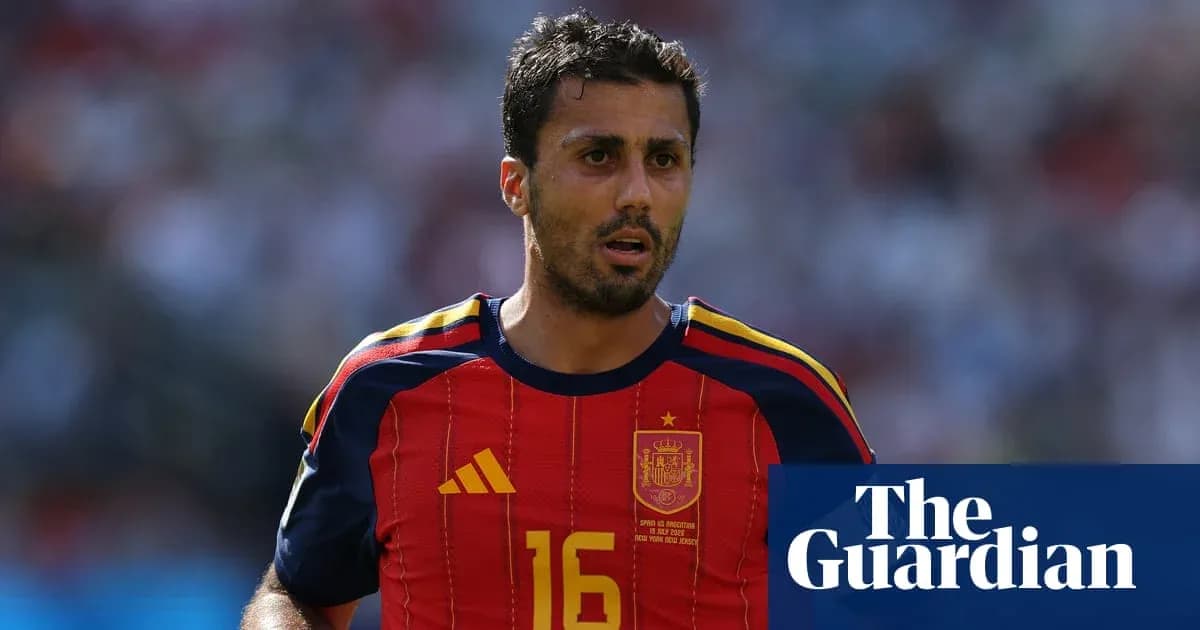Football player wearing Spain jersey during match