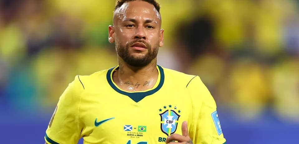 Neymar in Brazil jersey during a match