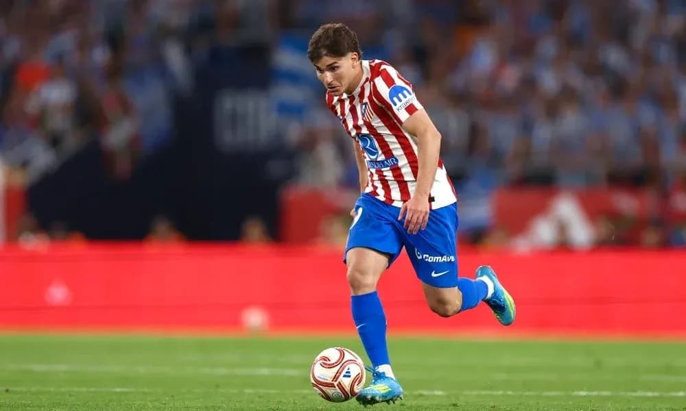 Player dribbling the ball during a match