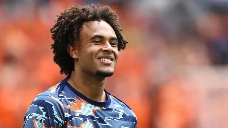 Player smiling during warm-up before the match