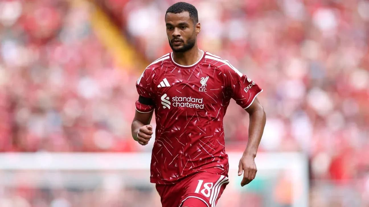 Player in Liverpool kit running on the pitch