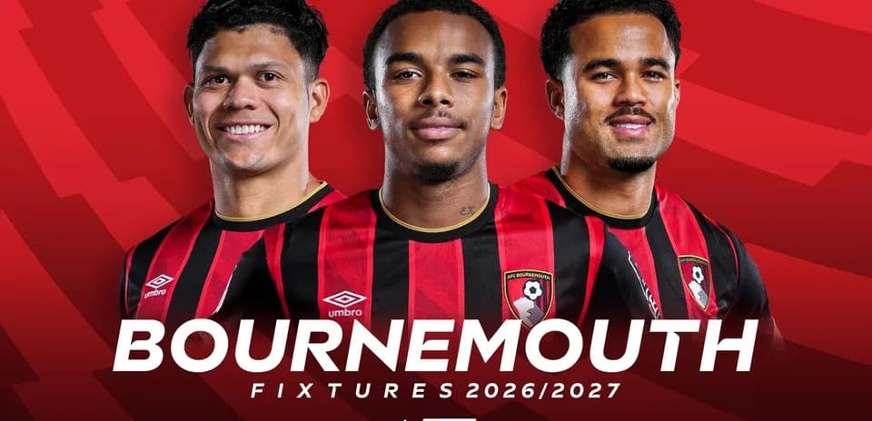 AFC Bournemouth players posing for 2026/2027 fixtures